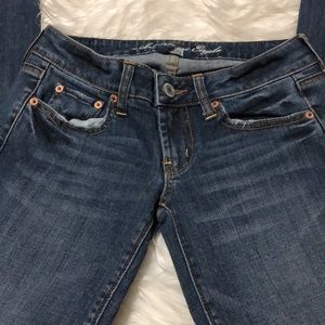 American eagle favorite boyfriend stretch denim jeans size 0